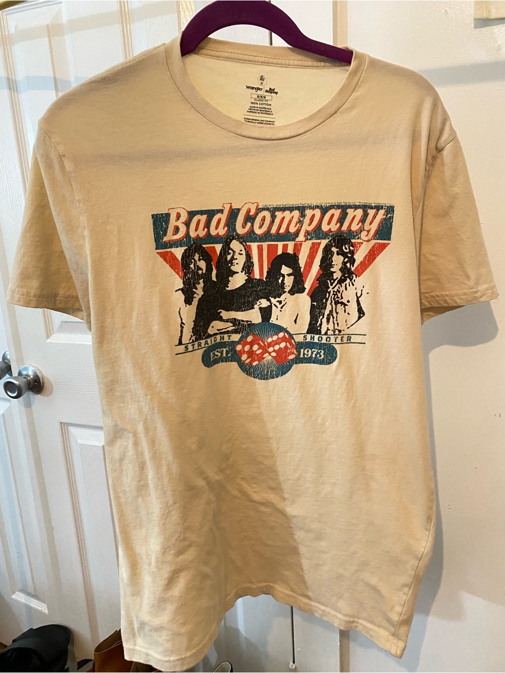 Women’s Wrangler Bad Company Graphic Tee - Cream Band Shirt